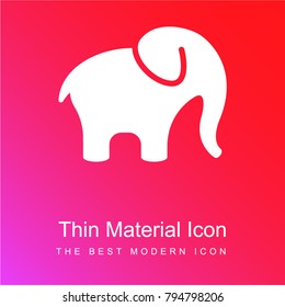 Elephant Alone red and pink gradient material white icon minimal design