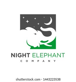elephant animal box logo design