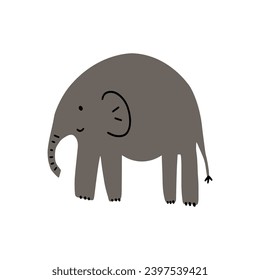 Elephant animal. Brightly colored childish print. Cute animal for Mother's Day. Colorful kids vector illustration