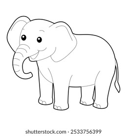 Elefante Animal Página para Colorear para Niños