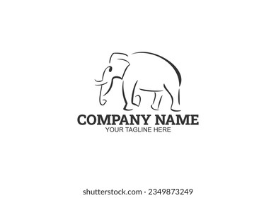 Elephant animal Company Logo Vector Illustration. Suitable for business company, modern company, etc.