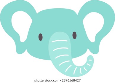 Elephant Animal Face Vector Illustration