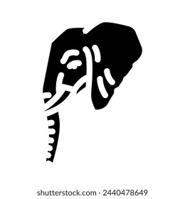 elephant animal glyph icon vector. elephant animal sign. isolated symbol illustration