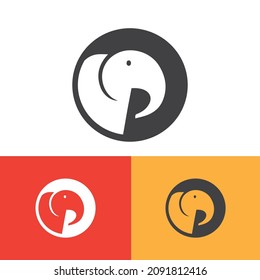 Elephant Animal Iconic Logo Design 