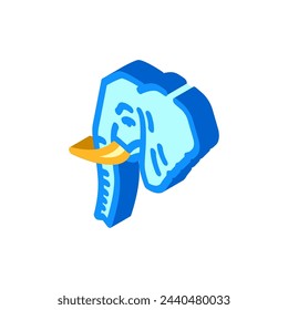 elephant animal isometric icon vector. elephant animal sign. isolated symbol illustration