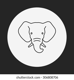 Elephant animal line icon