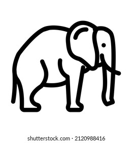 elephant animal line icon vector. elephant animal sign. isolated contour symbol black illustration