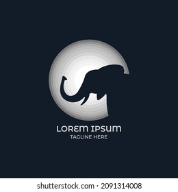Elephant animal logo design template, suitable for any brand. 