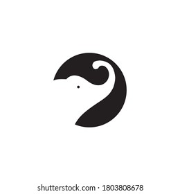 Plantilla vectorial de diseño del logotipo del animal elefante
