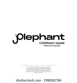Elephant and animal logo design vector for your branding illustration