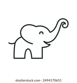 elefante animal logo line art minimalista Vector abstracto