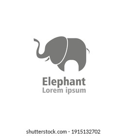 elephant animal logo in vector