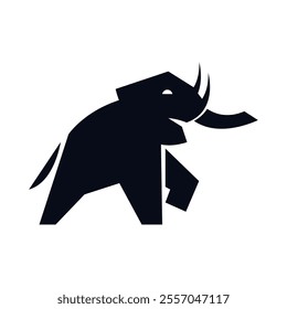 elephant animal silhouette icon isolated