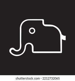 Elephant  animal vector logo design 