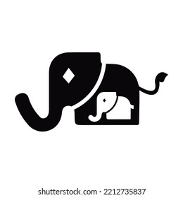 Diseño del logotipo del vector animal elefante 