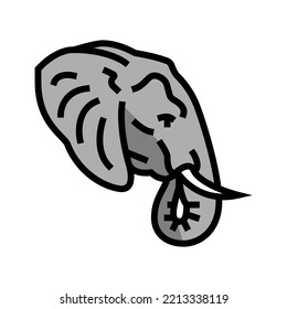 elephant animal zoo color icon vector. elephant animal zoo sign. isolated symbol illustration