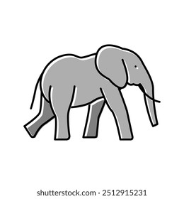 elephant animal in zoo color icon vector. elephant animal in zoo sign. isolated symbol illustration