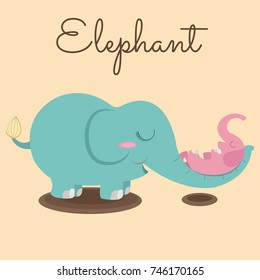 Elephant and Baby 