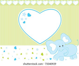 elephant for a baby boy, invitation
