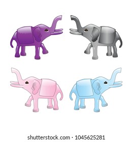 elephant baby vector