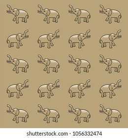 elephant baby vector