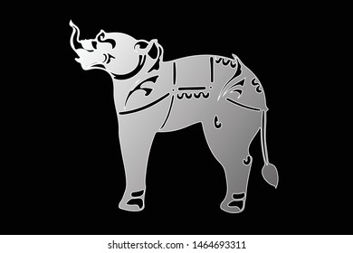 Elephant background images, various scenes, vector illustrations