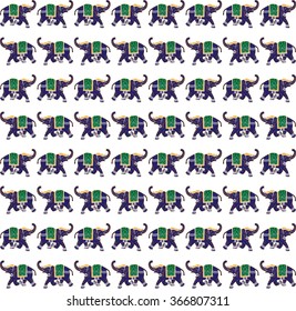 Elephant background pattern. Vector illustration. 