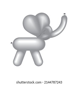 Elephant Balloon Animal Icon Isolated