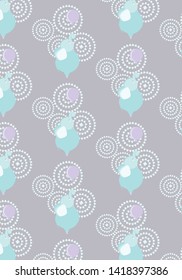 Elephant and a balloon vector pattern for kids