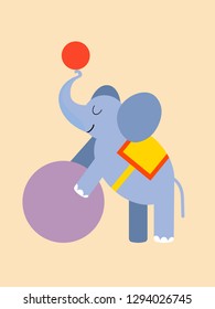 Elephant and balls