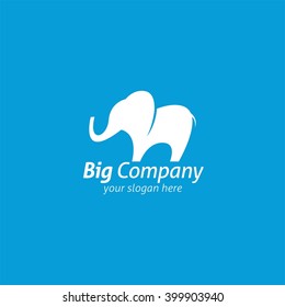 elephant big Logo vector Illustration. Good for business logo template. flat style Design