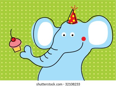 elephant birthday card