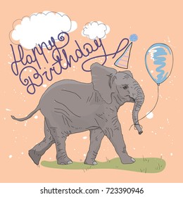 Elephant, birthday card