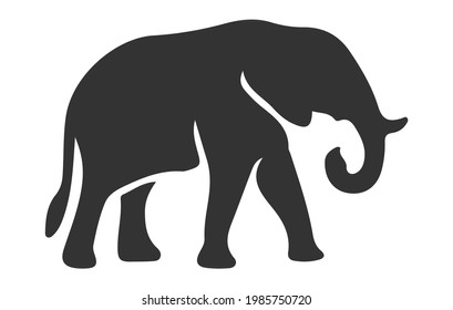 elephant black logo icon designs vector illustration sign silhouette