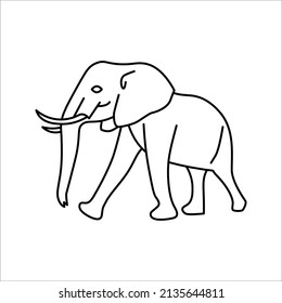 Elephant black vector icon. elephant wild animal vector illustration on white background