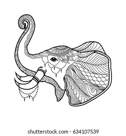 Whale Coloring Book Adults Raster Illustration Stock Illustration 539704912