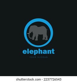 Elephant Brand logo design of vector