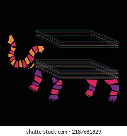 Elephant and cage illustration - Vector	