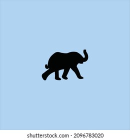 elephant calf logo vector abstract template