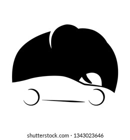 elephant car,abstract logo icon
