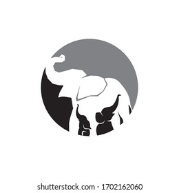 el logotipo de cuidado de elefantes diseños modernos y sencillos