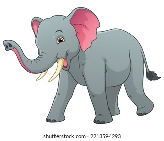 Elephant Cartoon Animal Illustration Color