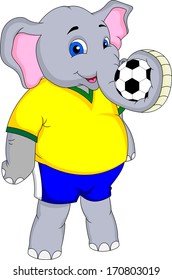 elephant cartoon with a ball