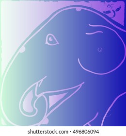 Elephant, cartoon be cute vector