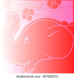 Elephant, cartoon be cute vector