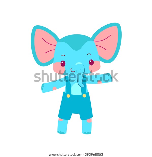 Elephant Cartoon Boy Illustration Vector Stock Vector (Royalty Free ...