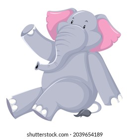 elephant cartoon character cute vector