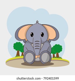 Elephant cartoon design