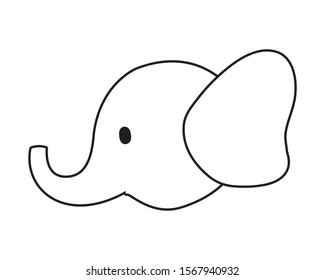 Elephant cartoon design, Animal cute zoo life nature and fauna theme Vector illustration