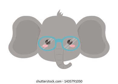 Elephant cartoon design vector